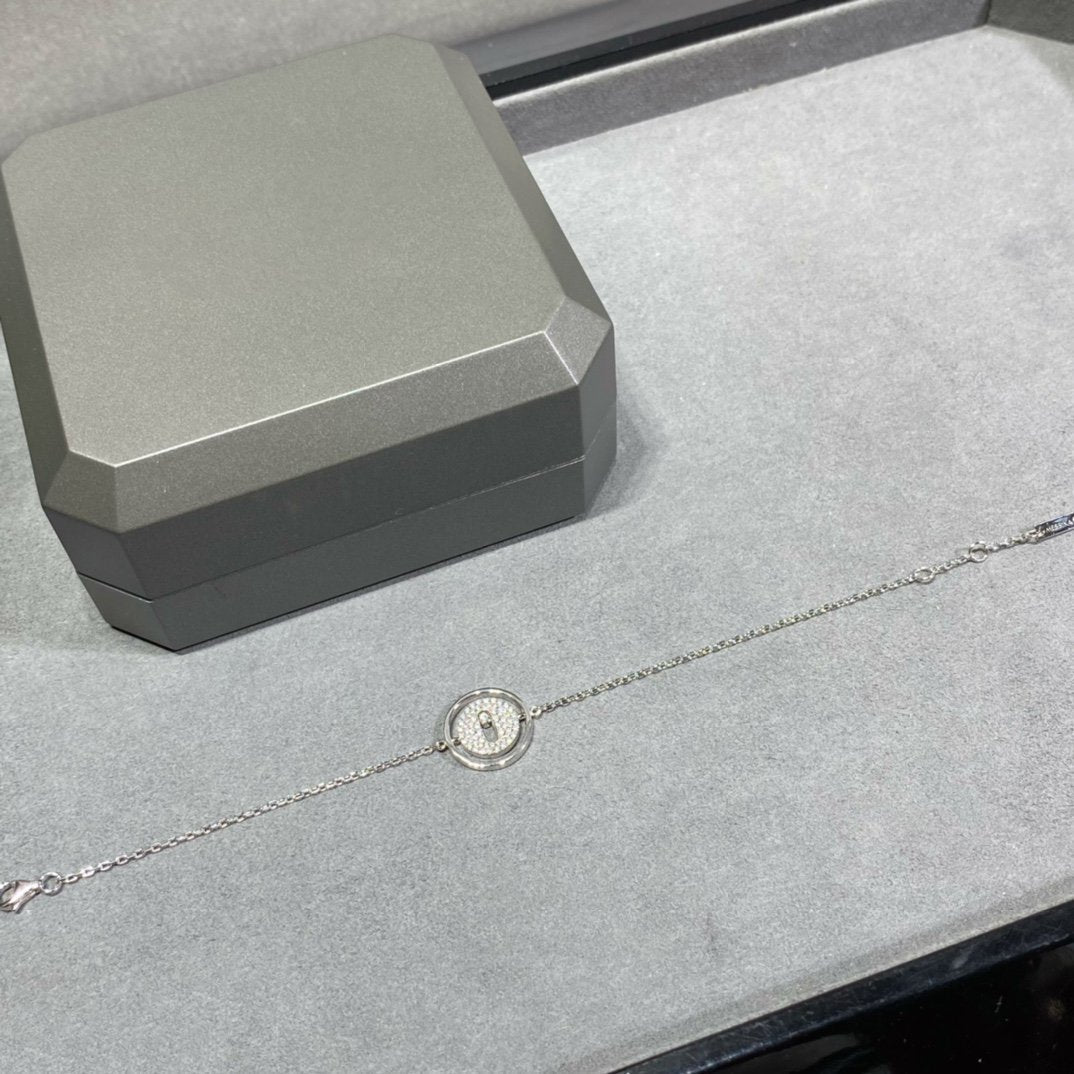 [OrnoraJewelry]LUCKY MOVE DIAMOND PAVED BRACELET