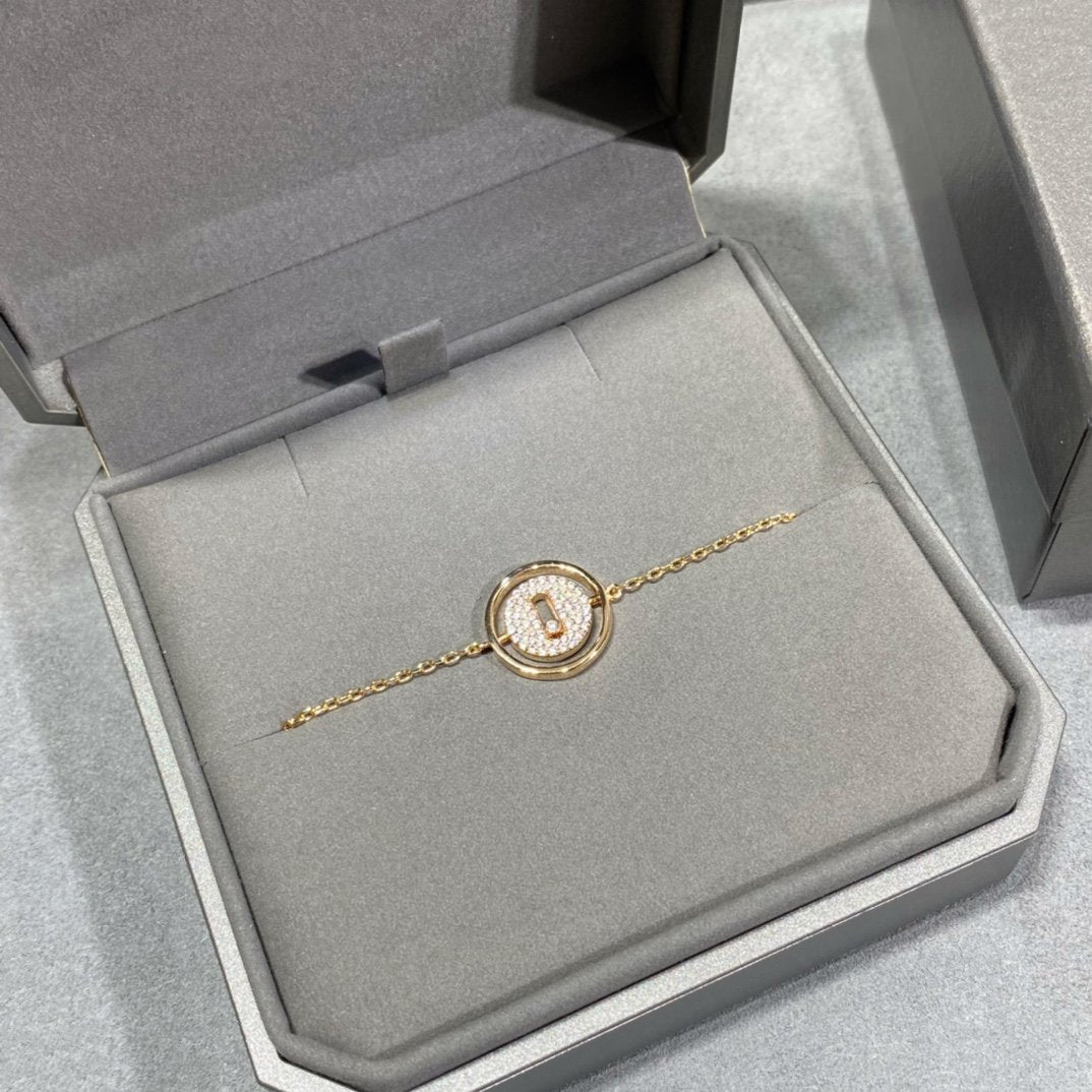 [OrnoraJewelry]LUCKY MOVE DIAMOND PAVED BRACELET