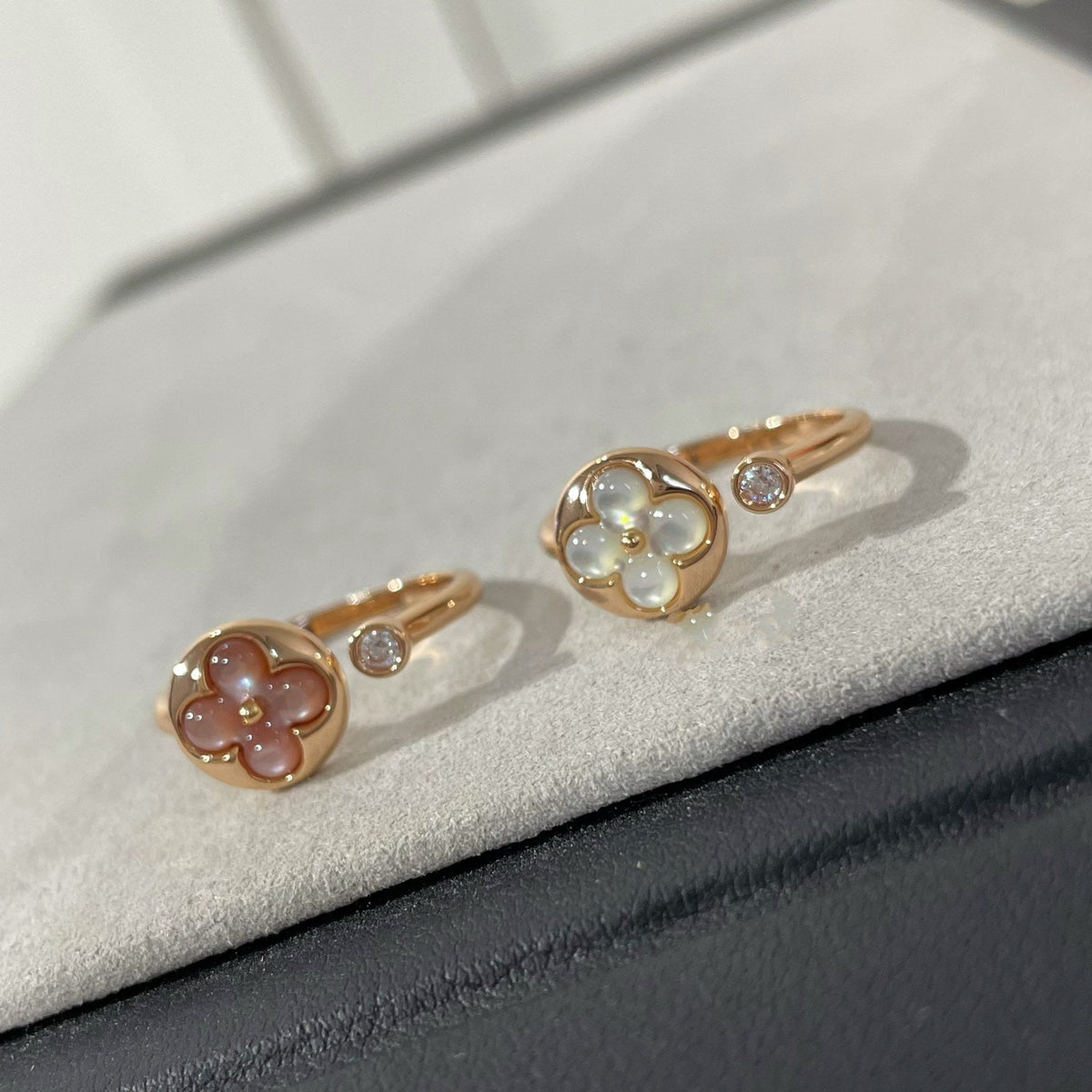 [OrnoraJewelry]SUN 1 DIAMOND PINK MOP RING