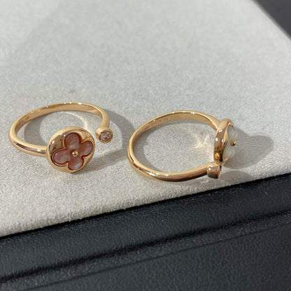 [OrnoraJewelry]SUN 1 DIAMOND PINK MOP RING
