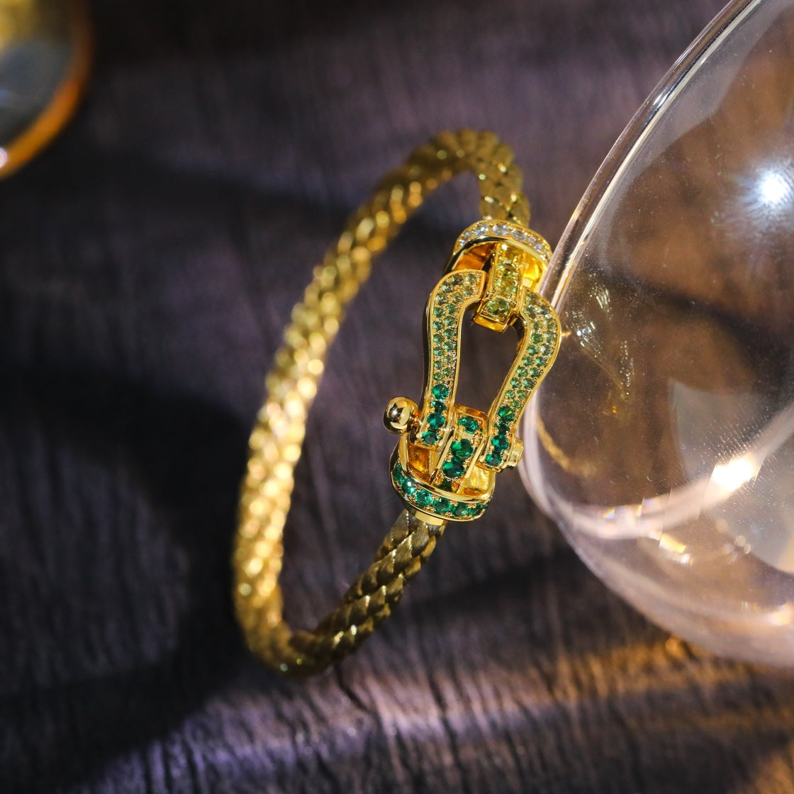 [OrnoraJewelry]FORCE 10 GOLD GREEN DIAMOND PAVED