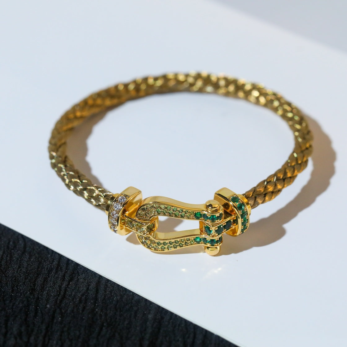 [OrnoraJewelry]FORCE 10 GOLD GREEN DIAMOND PAVED