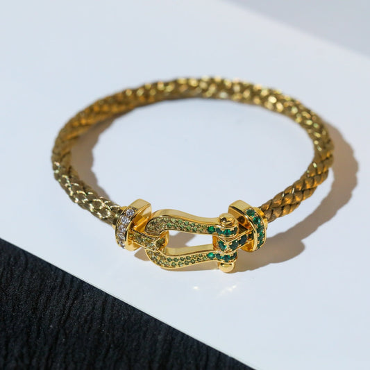 [OrnoraJewelry]FORCE 10 GOLD GREEN DIAMOND PAVED