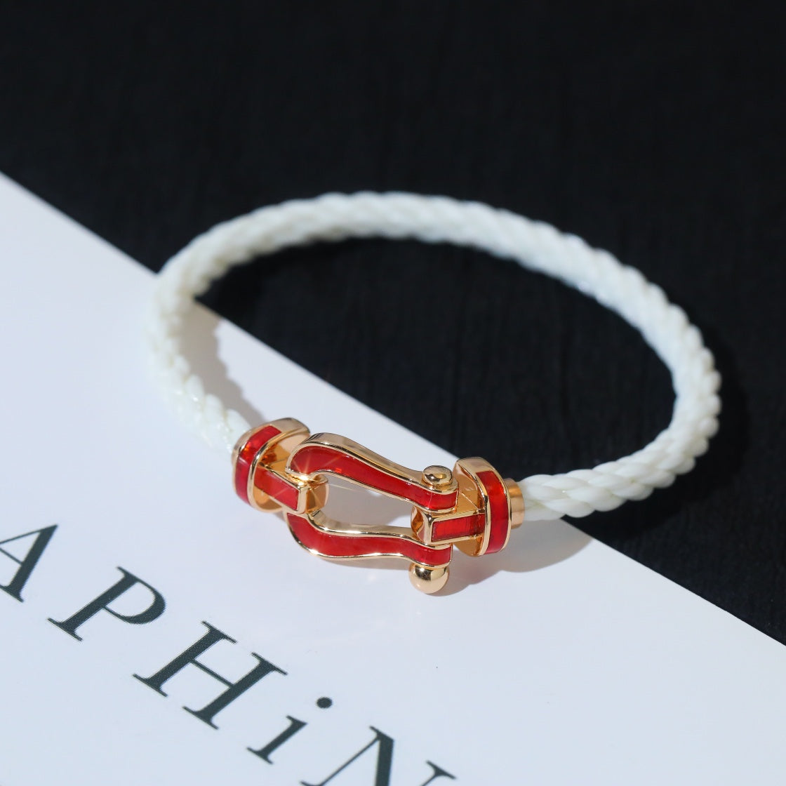 [OrnoraJewelry]FORCE 10 WHITE TEXTILE DIAMOND PAVED
