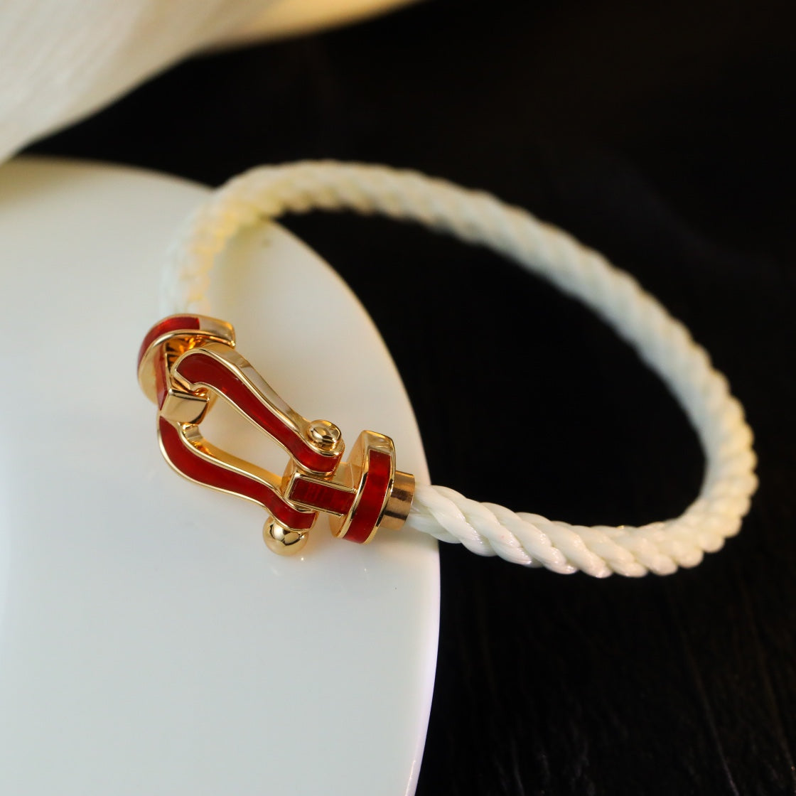 [OrnoraJewelry]FORCE 10 WHITE TEXTILE DIAMOND PAVED