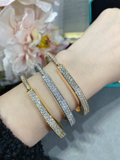 [Ornora Jewelry]LOCK BRACELET DIAMOND PAVED