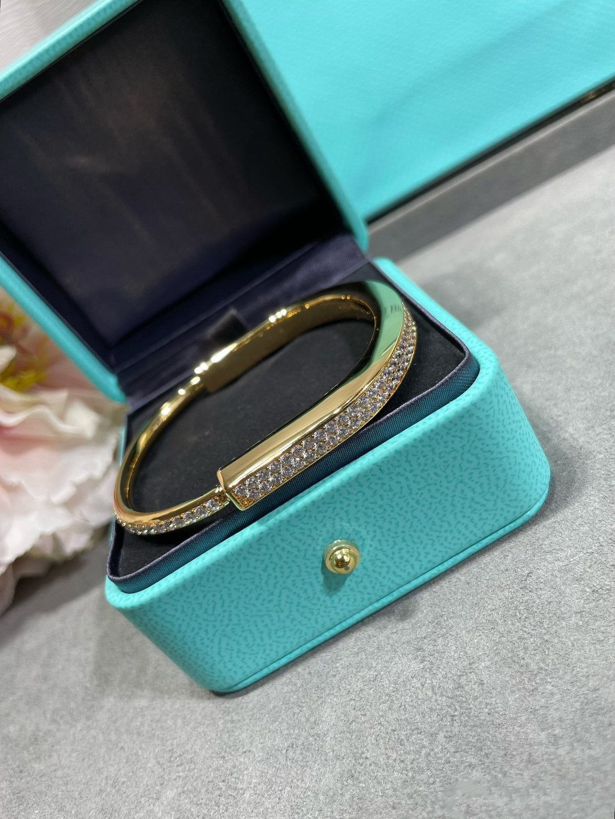 [Ornora Jewelry]LOCK BRACELET DIAMOND PAVED