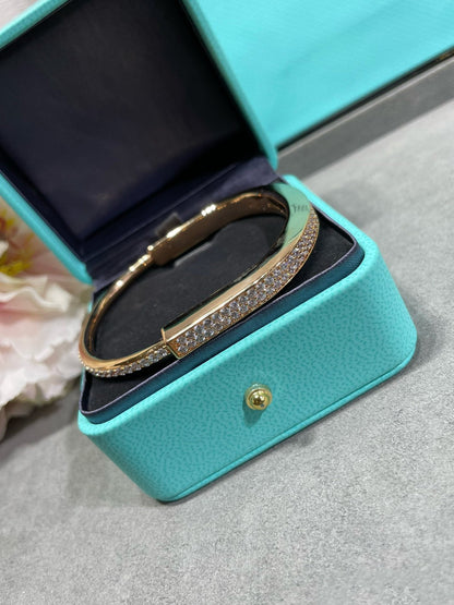 [Ornora Jewelry]LOCK BRACELET DIAMOND PAVED