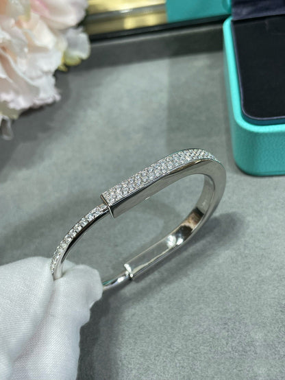 [Ornora Jewelry]LOCK BRACELET DIAMOND PAVED