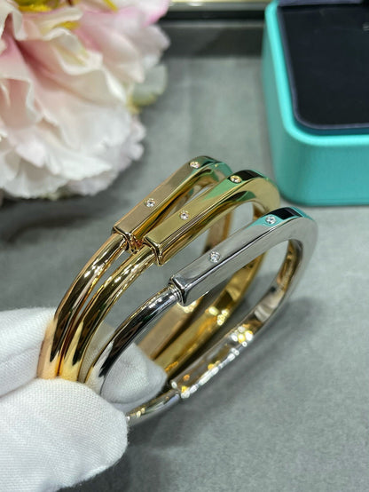 [Ornora Jewelry]LOCK BRACELET 8 DIAMOND