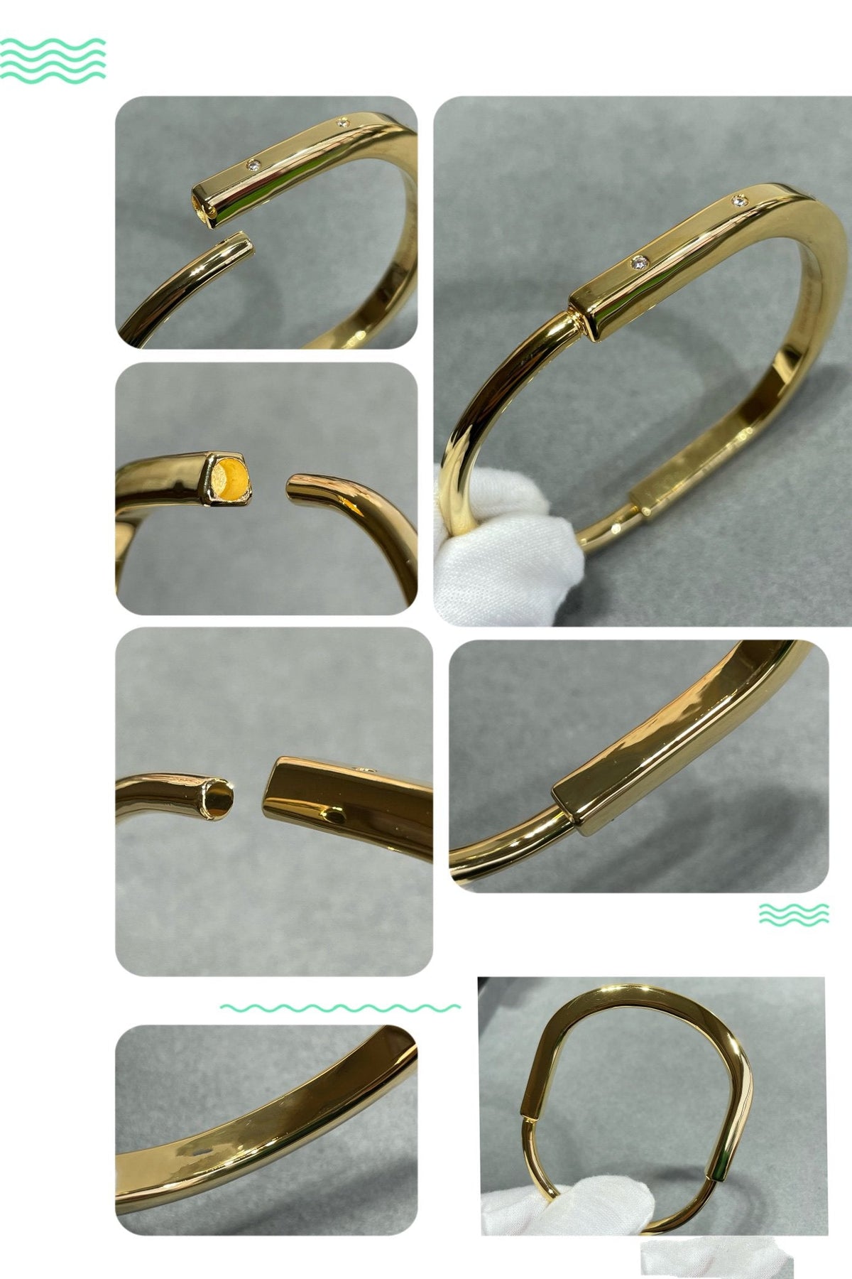 [Ornora Jewelry]LOCK BRACELET 8 DIAMOND
