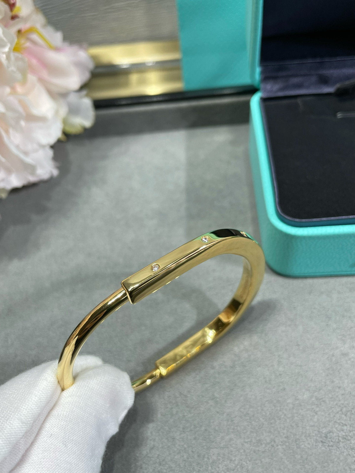 [Ornora Jewelry]LOCK BRACELET 8 DIAMOND