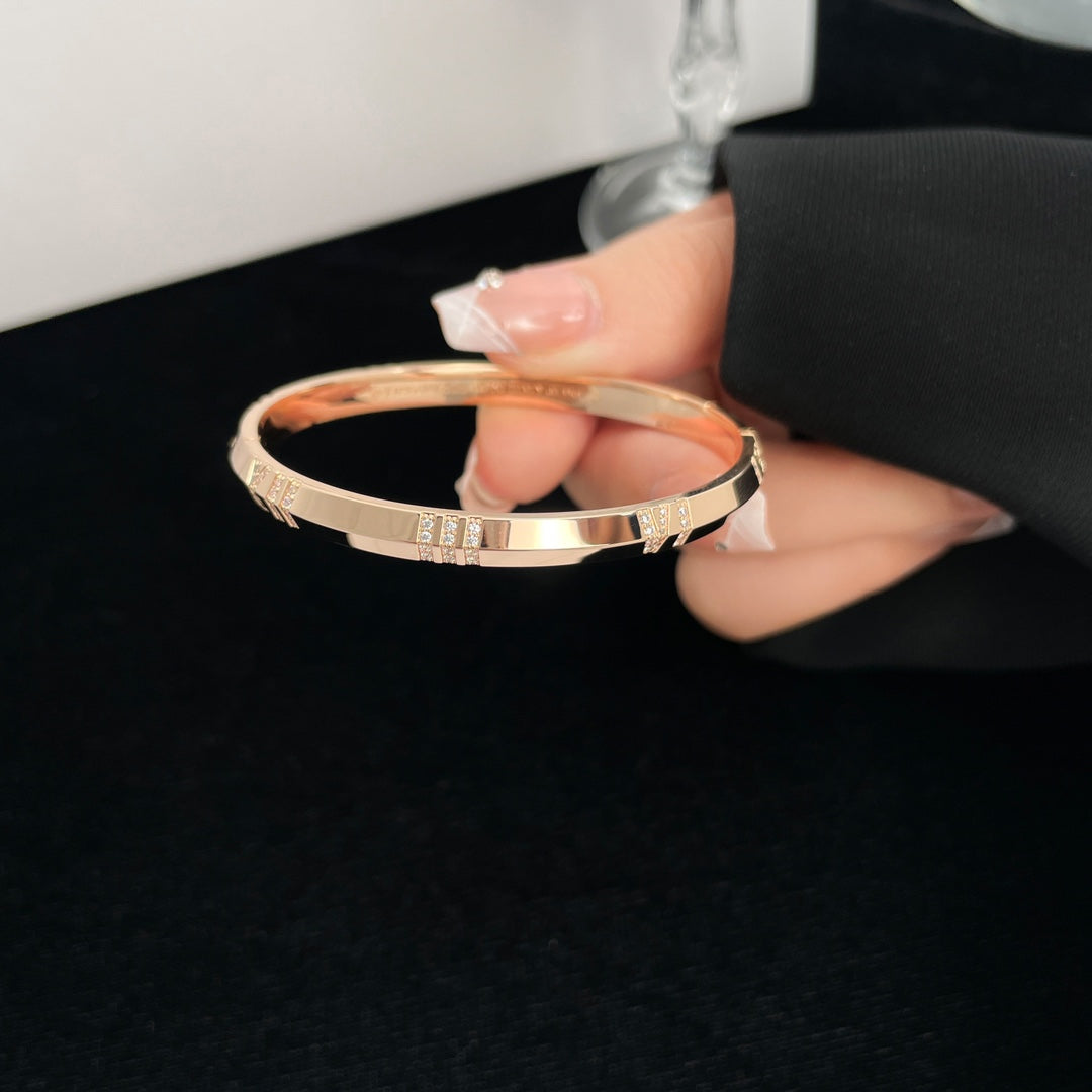 [Ornora Jewelry]ATLAS BRACELET 6MM DIAMOND PINK GOLD