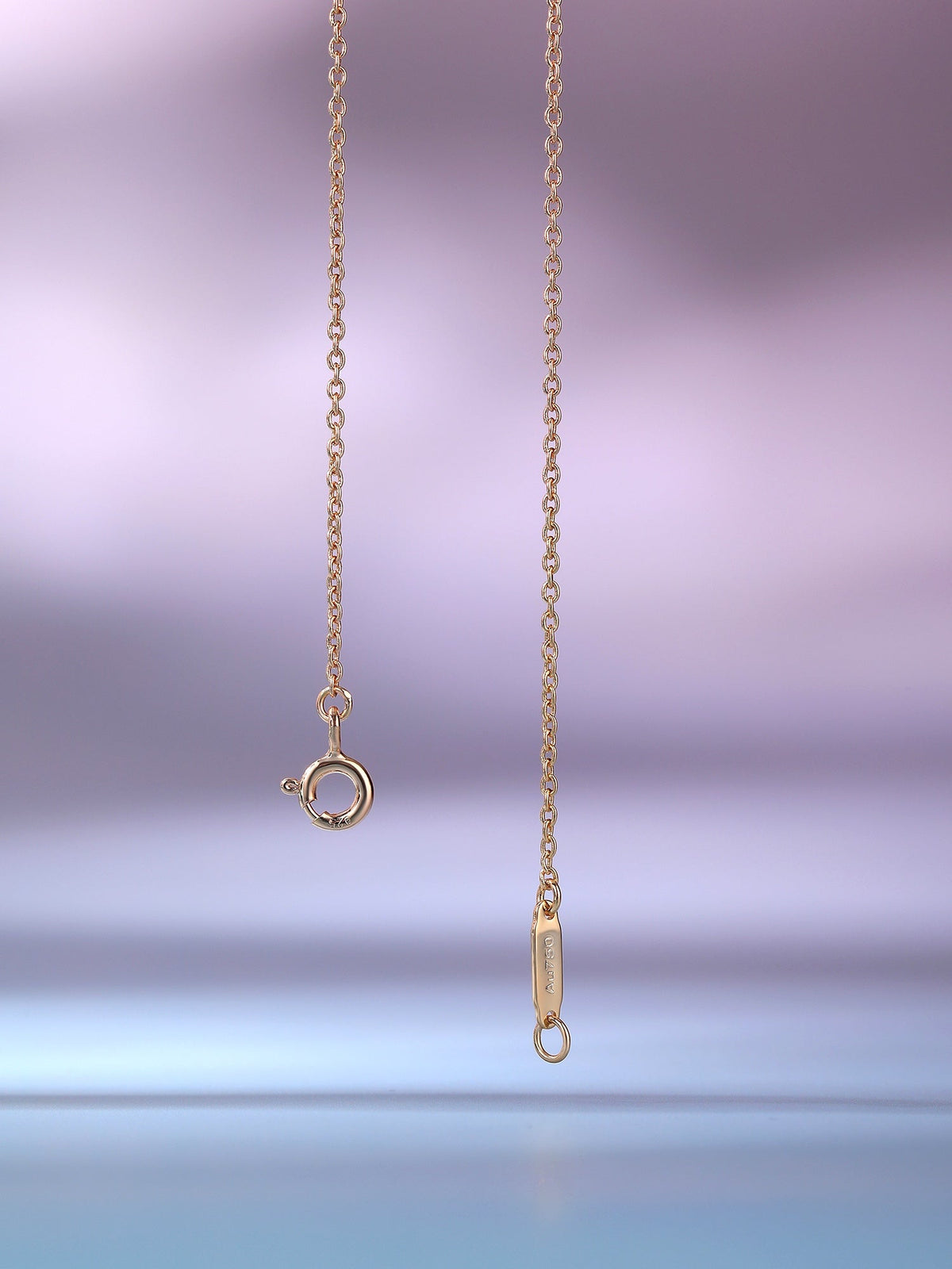 [Ornora Jewelry]BIG SMILE PEDANT PINK DIAMOND NECKLACE