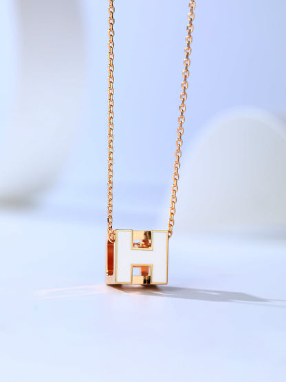 [OrnoraJewelry]H CAGE PINK GOLD NECKLACE