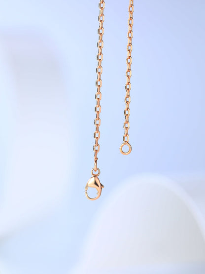 [OrnoraJewelry]H CAGE PINK GOLD NECKLACE