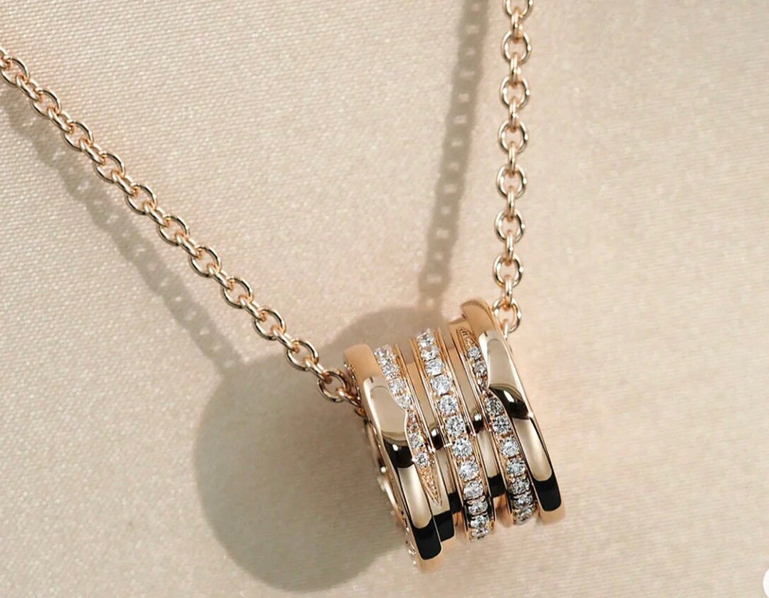 [OrnoraJewelry]ZERO 1 PINK GOLD DIAMOND NECKLACE