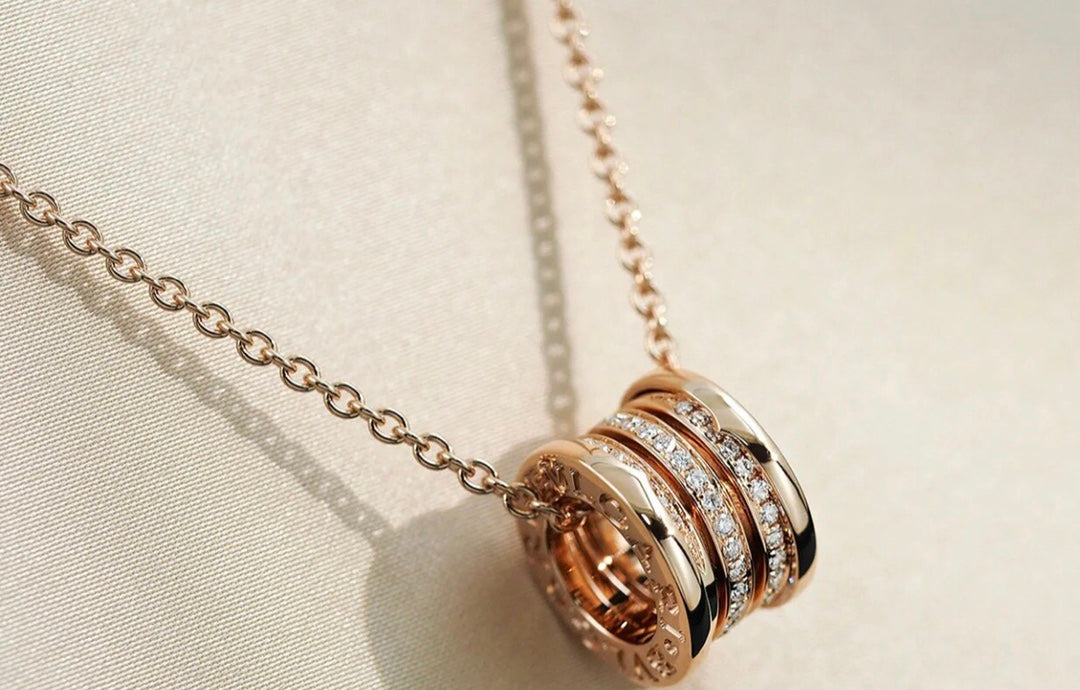 [OrnoraJewelry]ZERO 1 PINK GOLD DIAMOND NECKLACE