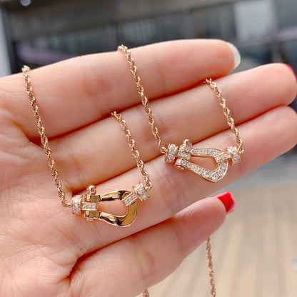 [OrnoraJewelry]FORCE 10 PINK GOLD DIAMOND NECKLACE