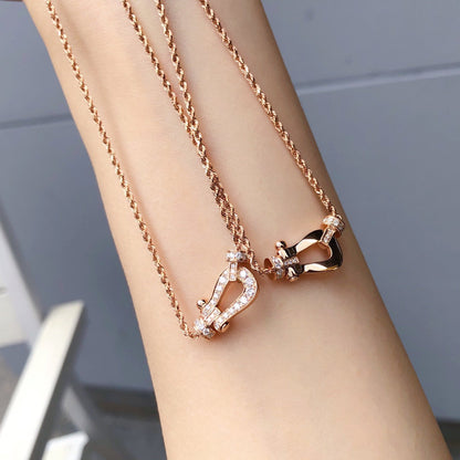 [OrnoraJewelry]FORCE 10 PINK GOLD DIAMOND NECKLACE