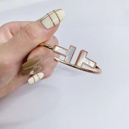 [Ornora Jewelry]T WIDE MOP OPEN BRACELET