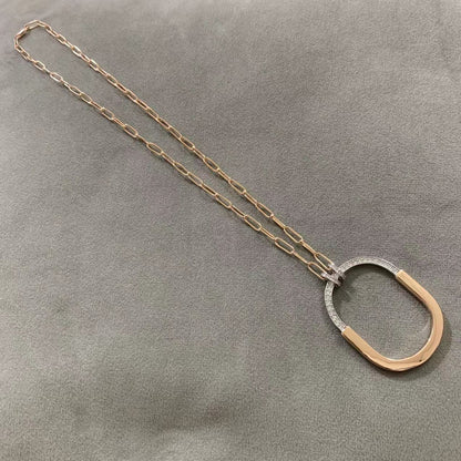 [Ornora Jewelry]LOCK DIAMOND NECKLACE