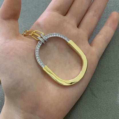 [Ornora Jewelry]LOCK DIAMOND NECKLACE