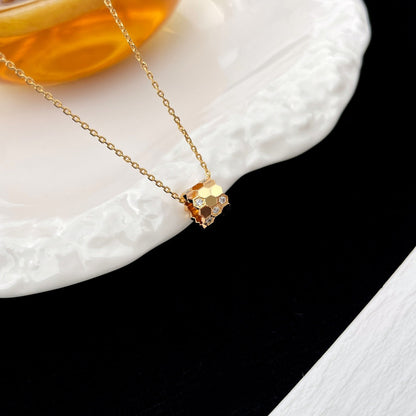 [OrnoraJewelry]BEE MINI PEDANT DIAMOND NECKLACE