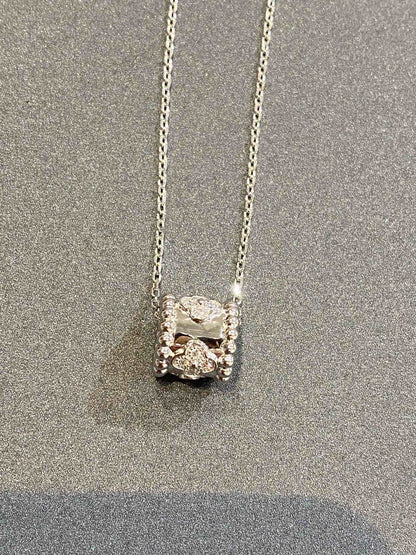 [OrnoraJewelry]PERLEE PEDANT SIVLER DIAMOND NECKLACE
