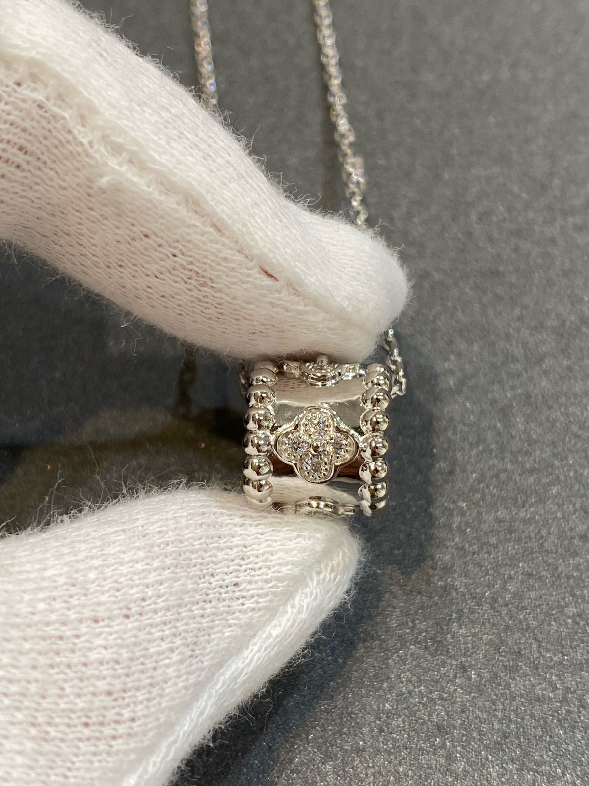 [OrnoraJewelry]PERLEE PEDANT SIVLER DIAMOND NECKLACE