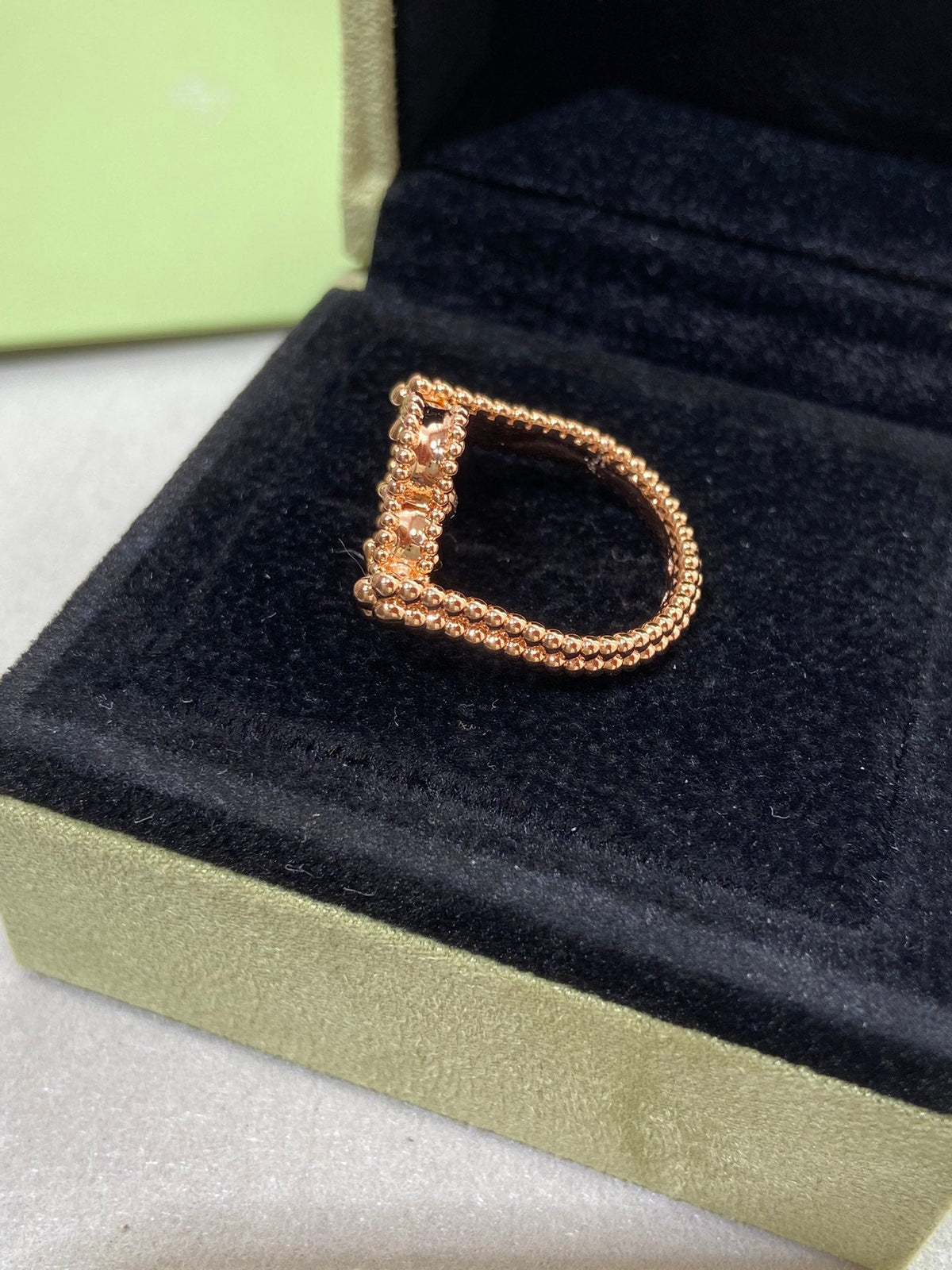 [OrnoraJewelry]CLOVER RIVERSIBLE ROSE GOLD RING