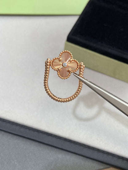 [OrnoraJewelry]CLOVER RIVERSIBLE ROSE GOLD RING