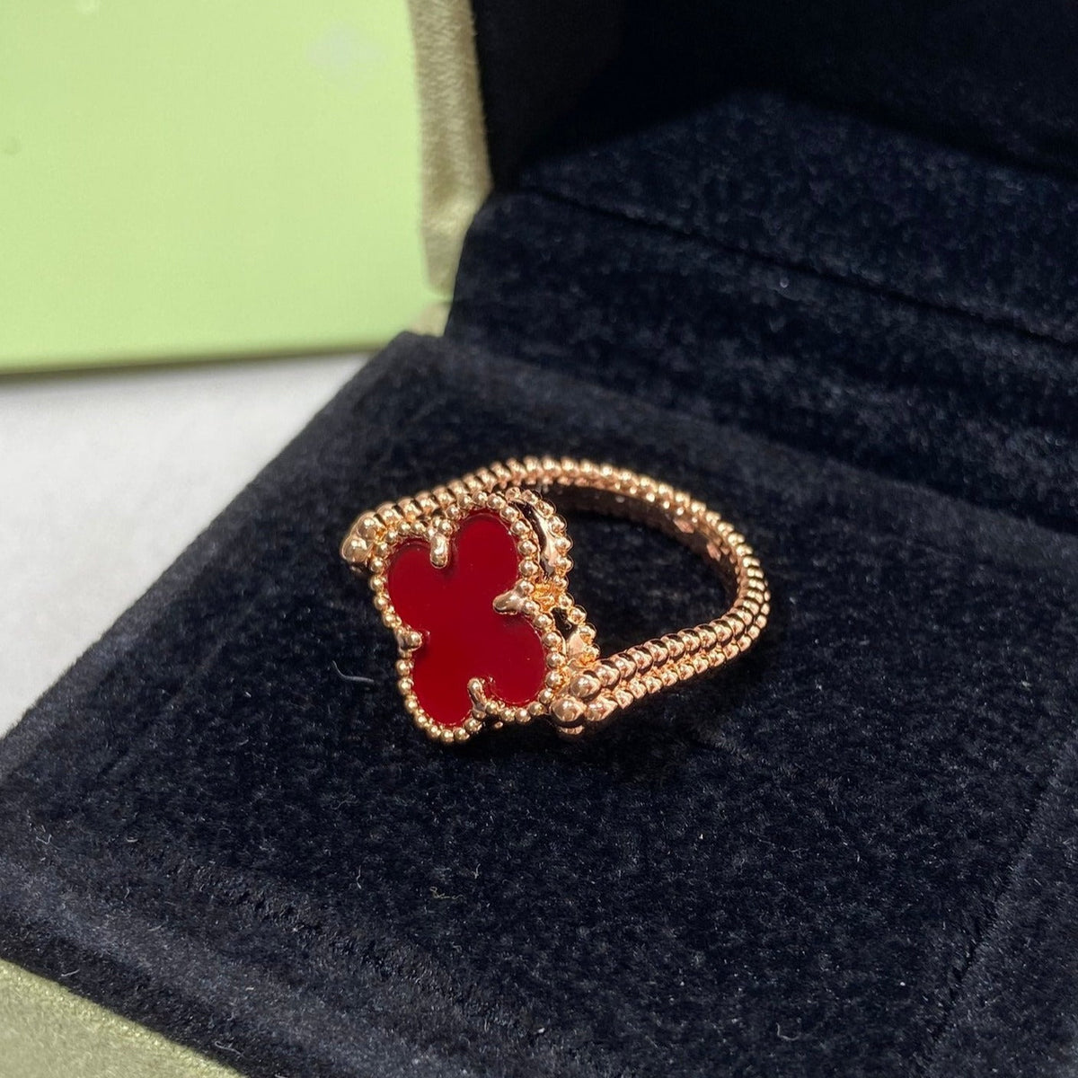 [OrnoraJewelry]CLOVER RIVERSIBLE ROSE GOLD RING