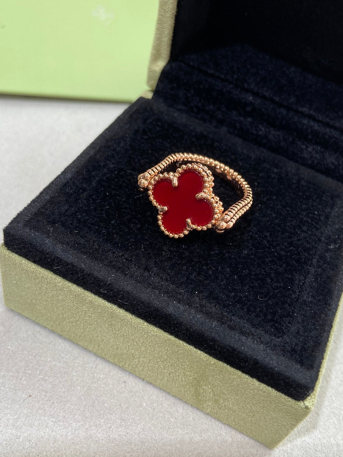 [OrnoraJewelry]CLOVER RIVERSIBLE ROSE GOLD RING