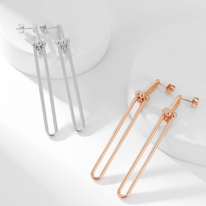 [Ornora Jewelry]HARDWEAR LONG DROP EARRINGS