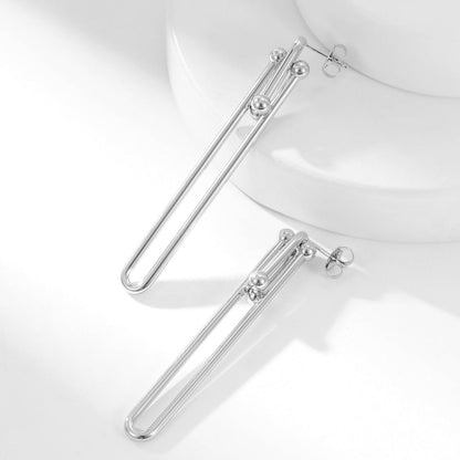 [Ornora Jewelry]HARDWEAR LONG DROP EARRINGS