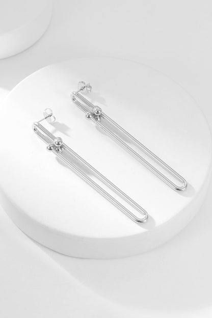 [Ornora Jewelry]HARDWEAR LONG DROP EARRINGS