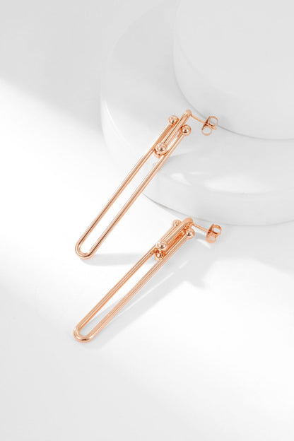 [Ornora Jewelry]HARDWEAR LONG DROP EARRINGS