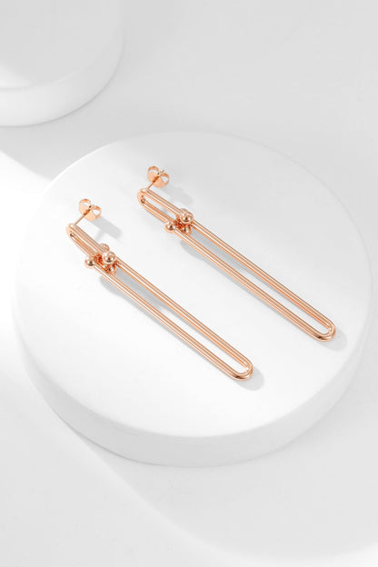 [Ornora Jewelry]HARDWEAR LONG DROP EARRINGS
