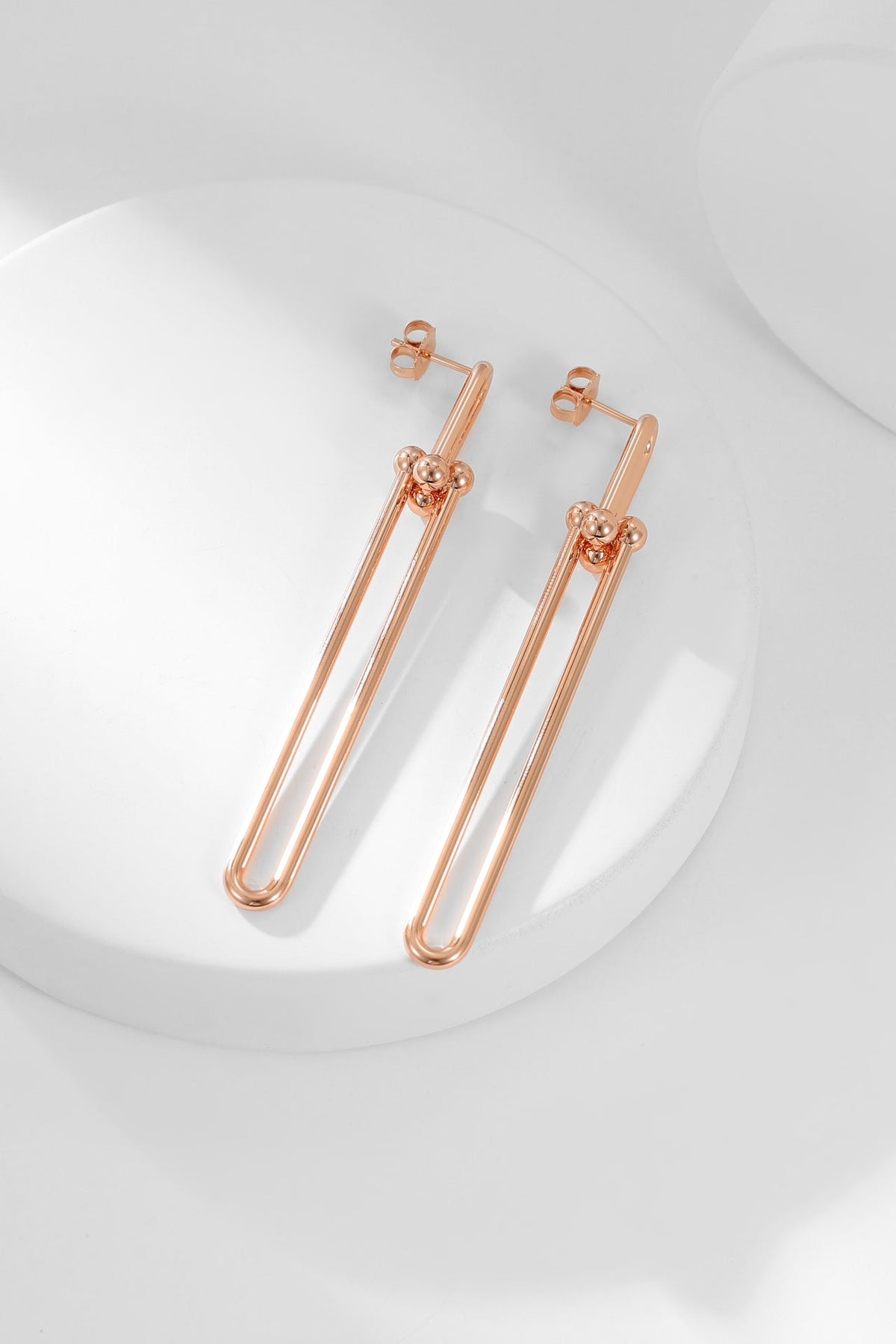 [Ornora Jewelry]HARDWEAR LONG DROP EARRINGS