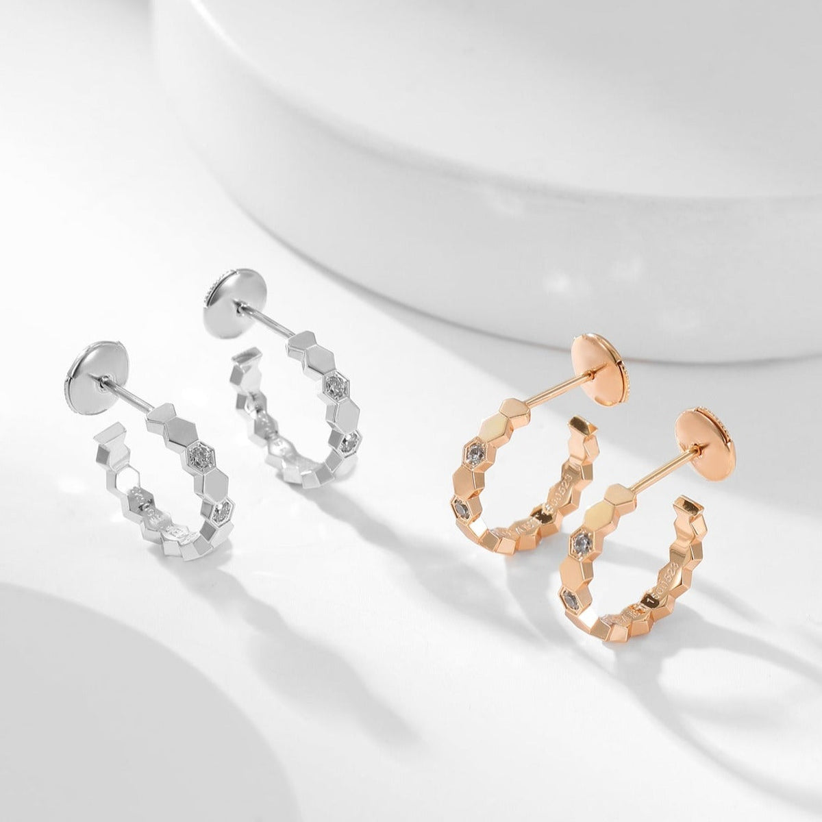 [OrnoraJewelry]BEE LOVE DIAMOND HOOP EARRINGS