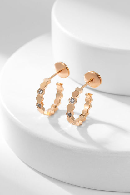 [OrnoraJewelry]BEE LOVE DIAMOND HOOP EARRINGS