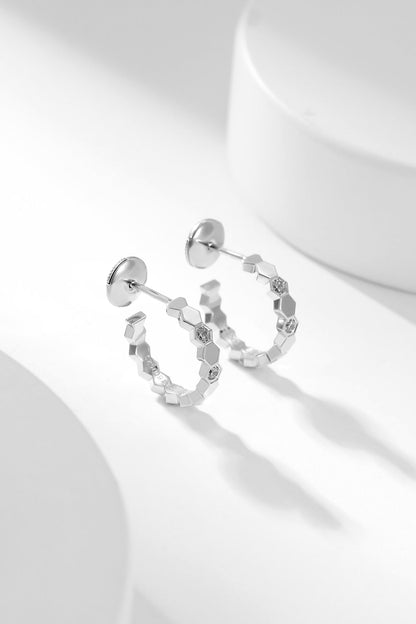 [OrnoraJewelry]BEE LOVE DIAMOND HOOP EARRINGS