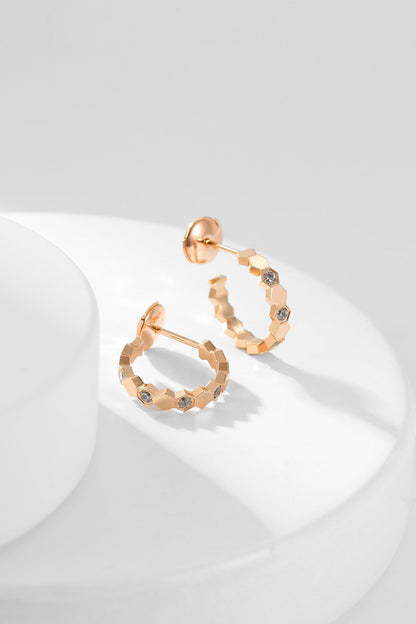 [OrnoraJewelry]BEE LOVE DIAMOND HOOP EARRINGS
