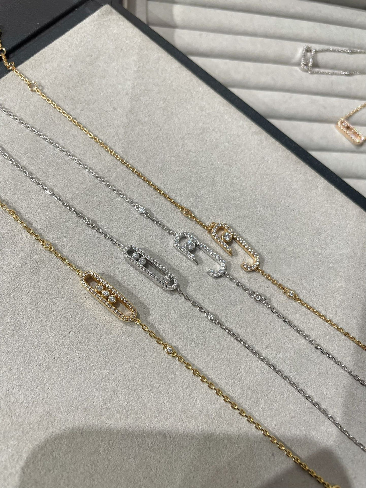 [OrnoraJewelry]BABY MOVE DIAMOND BRACELET(Adjustable length)