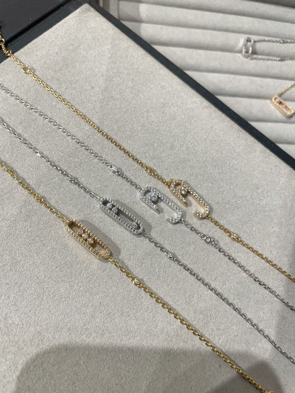 [OrnoraJewelry]BABY MOVE DIAMOND BRACELET(Adjustable length)