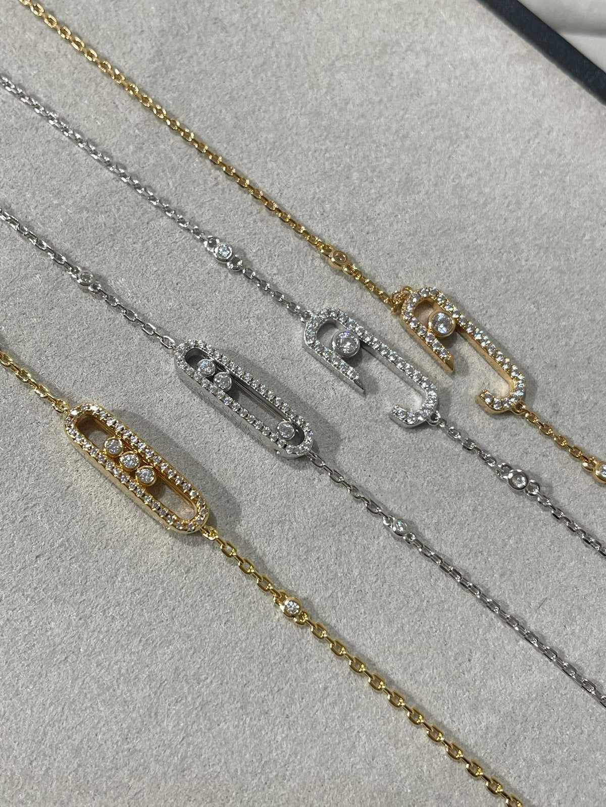[OrnoraJewelry]BABY MOVE DIAMOND BRACELET(Adjustable length)