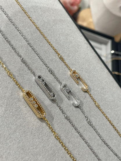[OrnoraJewelry]BABY MOVE DIAMOND BRACELET(Adjustable length)