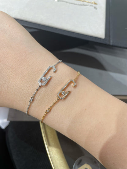 [OrnoraJewelry]BABY MOVE DIAMOND BRACELET(Adjustable length)