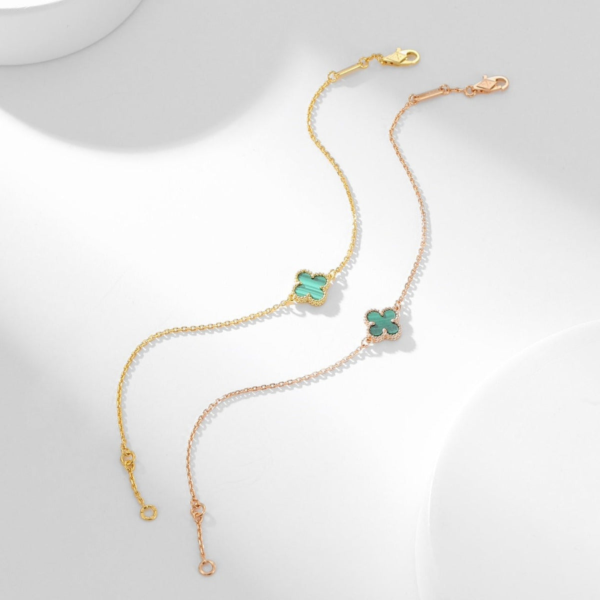 [OrnoraJewelry]CLOVER BRACELET MALACHITE 1 MOTIF